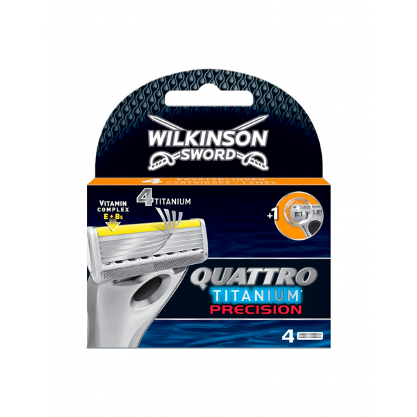 Сменные лезвия Wilkinson Quattro Titanium Precision (4 картриджа) 
